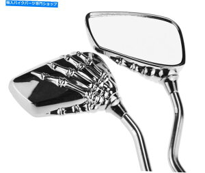 N[p[c I[goCN[U[XN[^[Vh[̂߂̃NXPgnh{[JX^~[ Chrome Skeleton Hand Bone Custom Mirrors For Motorcycle Cruiser Scooter Shadow