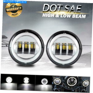 N[p[c 2s[X4.5 "C`EhLED[NCgI[goC]ԃgbN̋쓮Cg 2PCS 4.5" Inch Round LED Work Light Motorcycle Bicycle Truck Fog Driving Lights