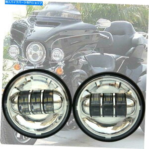 N[p[c 2{4-1 / 2 "LEDX|bg̖ʉ߂郉CgvtBbgDavidsonI[goCN 2x 4-1/2" LED Spot Fog Passing Light Lamps fit Davidson Motorcycle Chrome