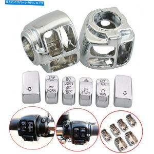 N[p[c XCb`nEWOJo[+ 6XCb`Nn[[X|[cX^[Vbh\tg_Ci Switch Housing Cover + 6PC Switch Chrome For Harley Sportster V-Rod Softail Dyna