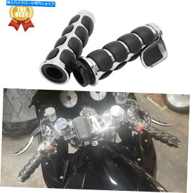 クロームパーツ 1 "Honda VTX Suzuki Boulevard Yamaha Cruiserのためのクロムオートバイのハンドグリップ 1" Chrome Motorcycle Hand Grips For Honda VTX Suzuki Boulevard Yamaha Cruiser