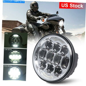 N[p[c I[goĈ߂̃hbgN[5.75 5-3 / 4C`LEDwbhCgDRL HI / LOr[vWFN^[ DOT Chrome 5.75 5-3/4 Inch LED Headlight DRL Hi/Lo Beam Projector For Motorcycle