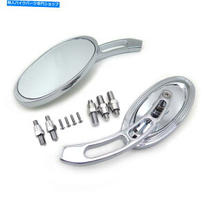 N[p[c ׂẴz_///m̓A~JX^N̂߂̑ȉ~`̋ Oval Shape Mirror For All Honda/Kawasaki/Suzuki/Cruiser Aluminum Custom Chrome