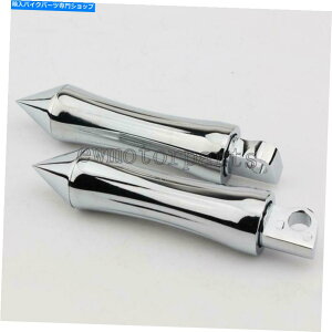 �N���[���p�[�c Harley Dyna�჉�C�_�[���C�h�X�[�p�[�O���C�h�̂��߂̃N�����X�p�C�N�t�b�g�y�O�j���̃}�E���g�t�B�b�g Chrome Spike Foot Pegs Male Mount fit for Harley Dyna Low Rider Wide Super Glide�y���s�A
