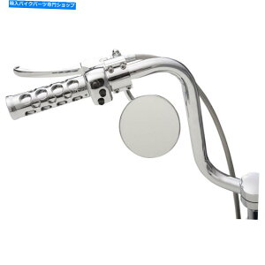 N[p[c 4 "n[[_rbh\̂߂̃N炩ȊۃJX^~[ 4" Chrome Smooth Round Custom Mirror For Harley-Davidson