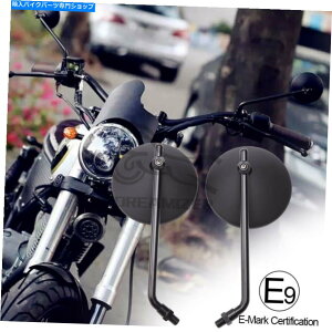 �N���[���p�[�c �n�[���[�_�r�b�h�\���X�g���[�g�̂��߂�8mm 10mm�r�b�O���E���h�X�^�C���̃I�[�g�o�C�̃r���[�T�C�h�~���[ 8mm 10mm Big Round Style Motorcycle View Side Mirrors for Harley Davidson Street�y��