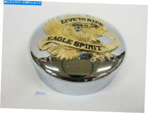 N[p[c 3501C[OXsbg7 "S[hN[tBbgn[[_rbh\I[goCGAN[i[ 3501 Eagle Spirit 7" Gold & Chrome fits Harley Davidson Motorcycle Air Cleaner