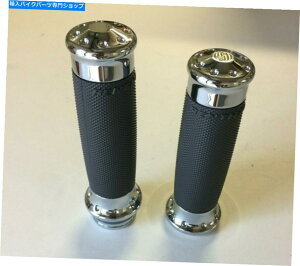 クロームパーツ ローランドサンズデザインメトリッククルーザービレットトラッカークロムレンタルハンドグリップ ROLAND SANDS DESIGN METRIC CRUISER BILLET TRACKER CHROME RENTHAL HAND GRIPS