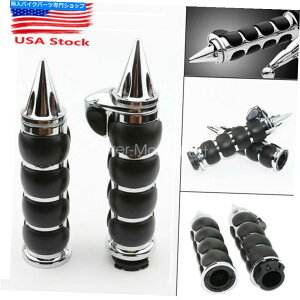 N[p[c n[[ - _rbh\[hLO\tgJX^̂߂1 "26mmN[XpCNo[nhObv 1" 26mm Chrome Spike Bar Hand Grips for Harley-Davidson Road King Softail Custom