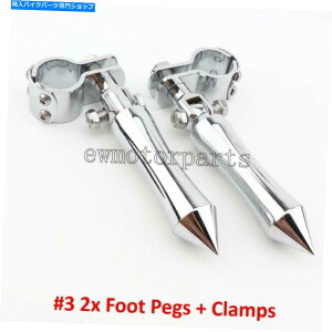 N[p[c Honda Shadow VLX 600 Aero Spirit VT 750̂߂Chrome HighwayXpCNtbgyO}Eg Chrome Highway Spike Foot Pegs Mount for Honda Shadow VLX 600 Aero Spirit VT 750