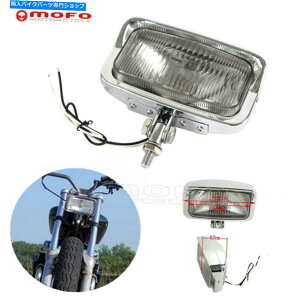 N[p[c Harley ChotperߐF̌̂߂Chrome Retro Square HeadlightAZu Chrome Retro Square Headlight Assembly Universal For Harley Chopper Amber Light