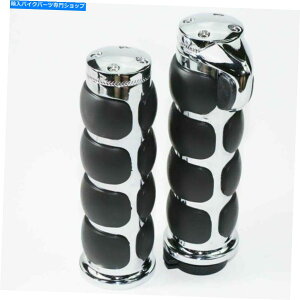 N[p[c LWKDDT 1 "Suzuki Boulevard C50 C90 C109R M50 / 95̂߂ChromeI[goCnhObv LWKDDT 1" Chrome Motorcycle Hand Grips For Suzuki Boulevard C50 C90 C109R M50/95
