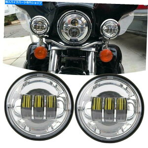 �N���[���p�[�c 2�s�[�X4.5�C���`LED�t�H�O�⏕�ʉ߃��C�g4-1 / 2�쓮�����v�N�������[�^�[ 2PCS 4.5 Inch LED Fog Auxiliary Passing Lights 4-1/2 Driving Lamps Chrome Motor