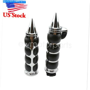 N[p[c 1 "XYLBoulevard C50 C90 C109R M50 M90 S40̂߂̃XpCNꂽN[nhObv 1" Spiked Black Chrome Hand Grips For Suzuki Boulevard C50 C90 C109R M50 M90 S40