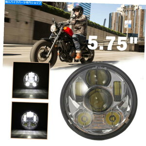 N[p[c 5 3/4 "5.75 LEDwbhCgNvWFN^[tBbgn[[_rbh\X|[cX^[883 5 3/4" 5.75 LED Headlight Chrome Projector Fit For Harley Davidson Sportster 883