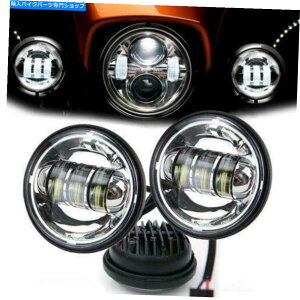 N[p[c 4-1 / 2 4.5C`NLEDX|bgtHOv̂߂̃Cgv̂߂̃Cgv 4-1/2 4.5 Inch Chrome LED Spot Fog Passing Light Lamp for Davidson Bikes