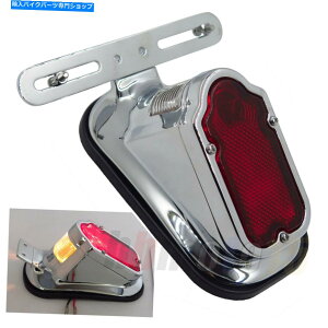 N[p[c Chrome Red Metal Tombstoneu[Le[CgtBbgtF_[pI[goC] Chrome Red Metal Tombstone Brake Tail Light Fit Fender For Motorcycle Bike