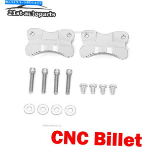 N[p[c Harley Suftail 21 "zC[̂߂̃tH[NA_v^}EgXy[T[Lbgւ̃NCNCtF_[ Chrome CNC Fender to Fork Adapter Mount Spacer Kit For Harley Softail 21" Wheel