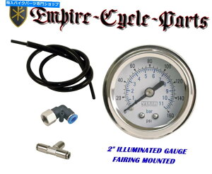 N[p[c n[[GAChtFAO}EgC2 "zCĝ߂̋CQ[W AIR PRESSURE GAUGE FOR HARLEY AIR RIDE FAIRING MOUNTED ILLUNMINATED 2" WHITE