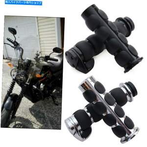 N[p[c N/ubN1 "nho[nhObvn[[c[O[hXg[gOCh Chrome / Black 1" Handle Bar Hand Grips Fit for Harley Touring Road Street Glide