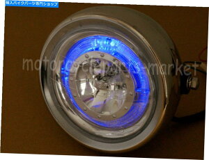 N[p[c NLEDGWFACTCh}EgwbhCgz_؃}nCG GN 125 Chrome LED Angel Eye Side Mount Headlight Honda Kawasaki Suzuki Yamaha CG GN 125