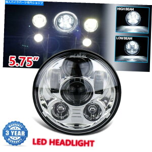 N[p[c I[goĈ߂90WhbgN[5-3 / 4 "5.75"C`LEDvWFN^[HI / LOwbhCgDRL̂߂DRL 90W DOT Chrome 5-3/4" 5.75"inch LED Projector Hi/Lo Headlight DRL For Motorcycle