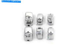 N[p[c ChromeXCb`{^Jo[n[[\tg_CiX|[cX^[96-13 Chrome Switch Button Covers Caps for Harley Softail Dyna Sportster 96-13