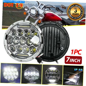 N[p[c I[goC]Ԃ̂߂̃hbgN[7 "C`LEDvWFN^[wbhCgDRL̍Ⴂr[ DOT Chrome 7" inch LED Projector Headlight DRL High Low Beam for Motorcycle Bike