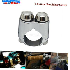 N[p[c NI[goC2{^}CNXCb`uԃXCb`1 "n[[̃o[ Chrome Motorcycle 2 Button Microswitch Control Momentary Switch 1"Bar For Harley