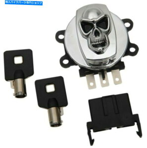 N[p[c n[[ChOCh\tg[hLOpN[XJCOjbVXCb` Chrome Skull Ignition Switch for Harley Wide Glide Softail Road King