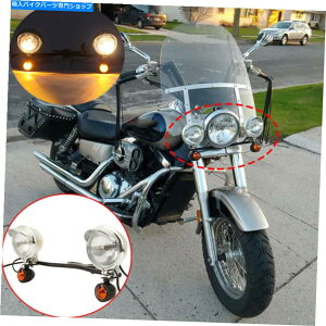 �N���[���p�[�c ���}�n���[�h�X�^�[XV1700A XV1600A�̂��߂�Chrome FOX�ʉ߃^�[���V�O�i�����C�g�o�[ Chrome Fog Passing Turn Signal Light Bar For Yamaha Road Star XV1700A XV1600A�y���s�A���i�z