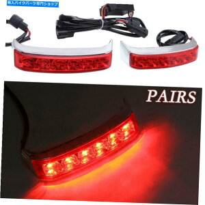 N[p[c ԂNLEDThobOu[L^[Cg̓n[[GNgOCh2014-2021 Red Chrome LED Saddlebag Run Brake Turn Light For Harley Electra Glide 2014-2021