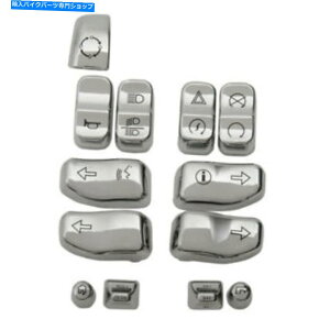 �N���[���p�[�c �N���[���R���v���[�g�X�C�b�`�L���b�v�Z�b�g2014�N���j�[�_�[�n�[���[ - �_�r�b�h�\���c�[�����O���f�� Chrome Complete Switch Cap Set 2014 & Newer Harley-Davidson Touring models