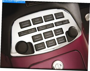 クロームパーツ 2001-2009ホンダゴールドウィングGL 1800 GL1800のクロムラジタルパネルトリムを表示 Show Chrome Radio Panel Trim For The 2001-2009 Honda Gold Wing GL 1800 GL1800