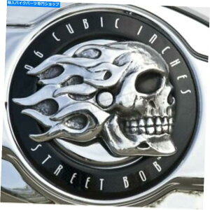 N[p[c Nh[A~RXJGAN[i[CT[g - ISTC-1 Chrome Dome Polished Aluminum Flaming Skull Air Cleaner Insert - ISTC-1