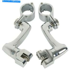 N[p[c n[[I[goĈ߂̃yAN[߉\GWK[hnCEFCPEG}Eg Pair Chrome Adjustable Engine Guard Highway Peg Mounts For Harley Motorcycle