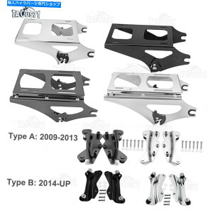 N[p[c n[[c[Ô߂̎O\ȃc[AbvcA[pbN̎tbN/hbLOn[hEFA Detachable Two-Up Tour Pack Mounting Rack / Docking Hardware For Harley Touring