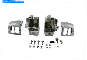�N���[���p�[�c Harley Davidson�ɂ��n���h���o�[�X�C�b�`�n�E�W���O�L�b�g�N���� Handlebar Switch Housing Kit Chrome for Harley Davidson by V-Twin