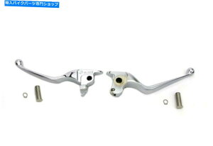 �N���[���p�[�c Chrome�n���h���o�[���o�[�Z�b�g�N���b�`���u���[�Lfor Harley Touring Flht Flhx 14-16 Chrome Handlebar Lever Set Clutch & Brake for Harley Touring FLHT FLHX 14-16�y���s�A���i�z