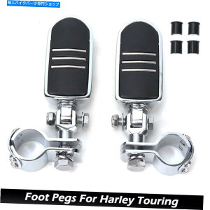 �N���[���p�[�c 1-1 / 4 "�n�C�E�F�C�̏Փ˖_�̑��̃y�O�̂��߂�PEG�̓��[�h�X�̊����H��K�₵�܂� 1-1/4" Highway Crash Bar Foot Pegs For Harley Touring Road King Street Glide