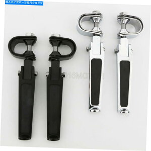 N[p[c jo[TN[ubNI[goCnCEFCGWK[hUNvtbgyO Universal Chrome Black Motorcycle Highway Engine Guard U-clamp Foot Pegs Rest