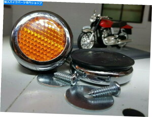 N[p[c LUCAS^CvRER25Ao[NtN^[57161Gwm[gBSAI[goCX2 Lucas Type RER25 Amber Chrome Reflectors 57161 Triumph Norton BSA Motorcycle x2