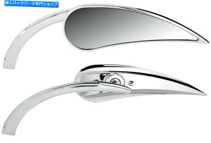 クロームパーツ Arlen NESS - 13-410 - マイクロダイキャストラドティアドロップミラー、左 - クロム Arlen Ness - 13-410 - Micro Die-Cast Rad II Teardrop Mirror, Left - Chrome