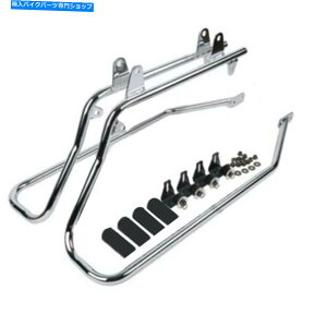 �N���[���p�[�c Harley Heritage Softail 84-13�̂��߂̃y�A�N���[���T�h���o�b�O�X�`�[���R���o�[�W�����u���P�b�g Pair Chrome Saddlebag Steel Conversion Bracket For Harley Heritage Softail 84-13�y���s�A���i�z