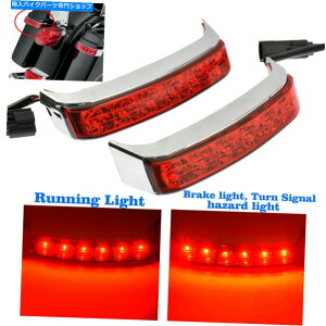 N[p[c LEDThobO/u[L/]vCgN[nEWObhtBbgn[[14 LED Saddlebag Run/Brake/Turn Lamp Light Chrome Housing Red Len Fit For Harley 14