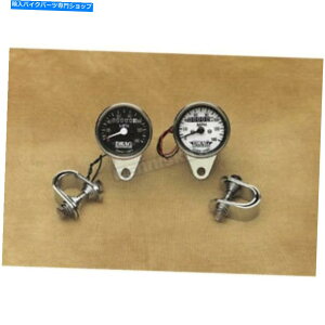 N[p[c hbOXyVeB2F1̔䗦~jXs[h[^[zCgtFCX - DS-244135 Drag Specialties 2:1 Ratio Mini Speedometer with White Face - DS-244135