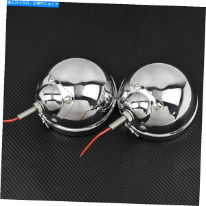 N[p[c n[[̂߂2{̃I[goC4.5 "C`LEDtHOvCg̃NnEWO 2x Motorcycle 4.5" Inch LED Fog Light Passing Lights Chrome Housing for Harley