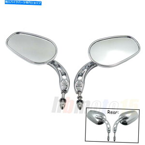 N[p[c obN~[N[8mmقƂǂ̃n[[_rbh\1982+ȍ~̃f Rearview Mirrors Chrome 8mm Wide A For Most Harley Davidson 1982+ Later models
