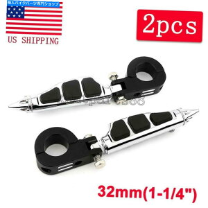 �N���[���p�[�c �N�����n�C�E�F�C�t�b�g�y�O�t�b�g���X�g1-1 / 4 "�G���W���K�[�h�}�E���g�n�[���[�p�N�����v Chrome Highway Foot Pegs Footrest 1-1/4" Engine Guard Mounts Clamps for Harley