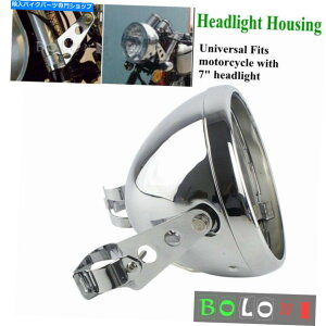�N���[���p�[�c Chrome���E���h�I�[�g�o�C7 �n�[���[�p�w�b�h���C�g�n�E�W���O�o�P�b�g�w�b�h�����v�u���P�b�g Chrome Round Motorcycle 7 Headlight Housing Bucket Headlamp Bracket For Harley�y���s�A���i�z